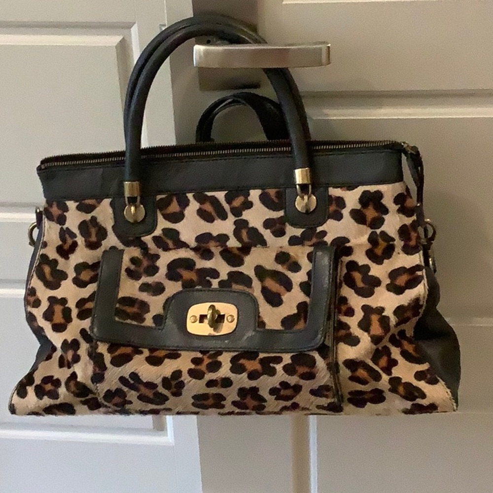 Leopard purse, black lined